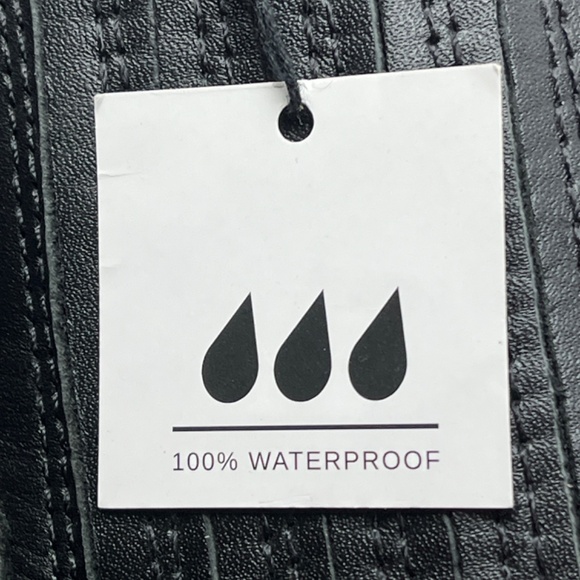 Dolce Vita Black Caster H2O Chelsea Leather Chunky Heel Ankle Boots Size 7 - Picture 10 of 14